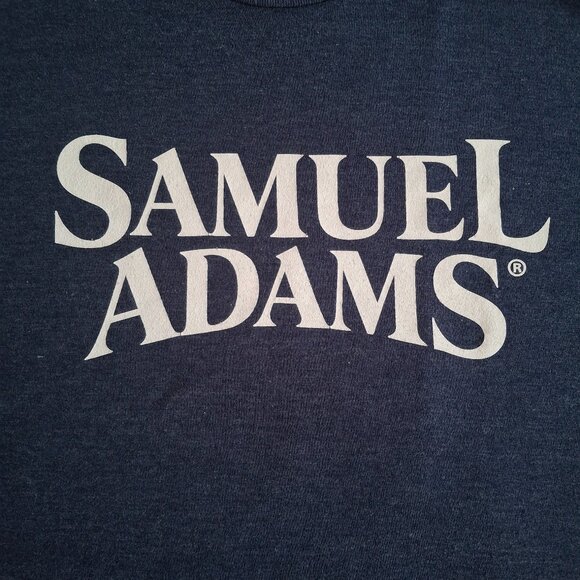 T Shirt Samuel Sam Adams Beer Boston Brewery Hanes Adult Size L Large - Picture 1 of 7